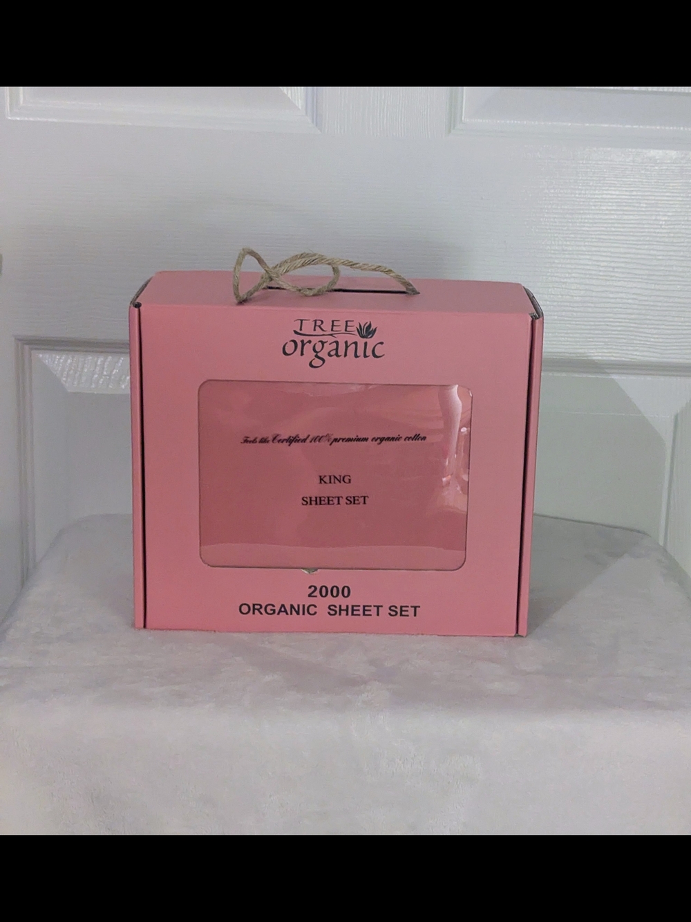 Tree Organic King Sheet Set Pink 100% Organic Cotton New Gift Box
